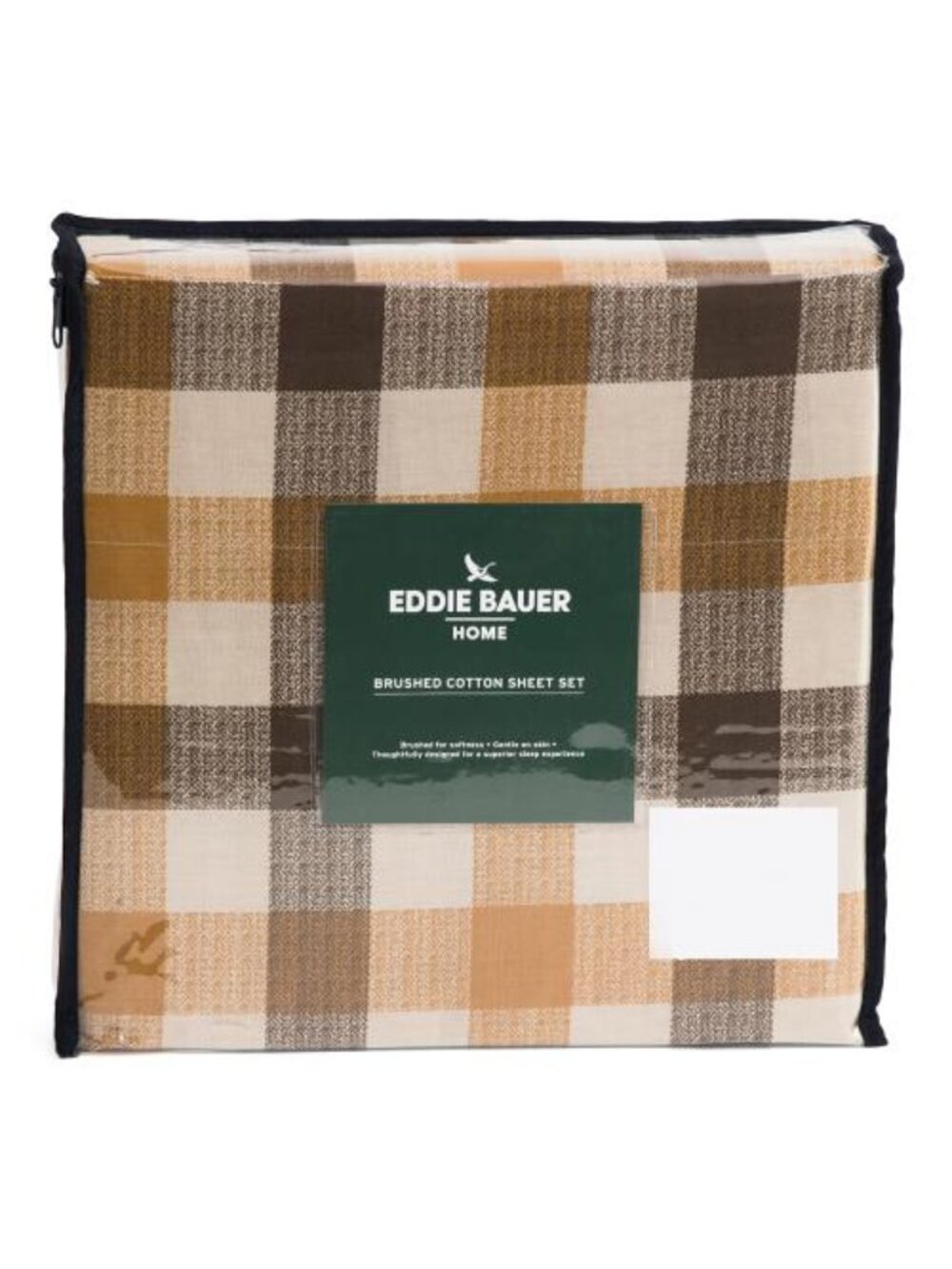 EDDIE BAUER Cotton Plaid Sheet Set